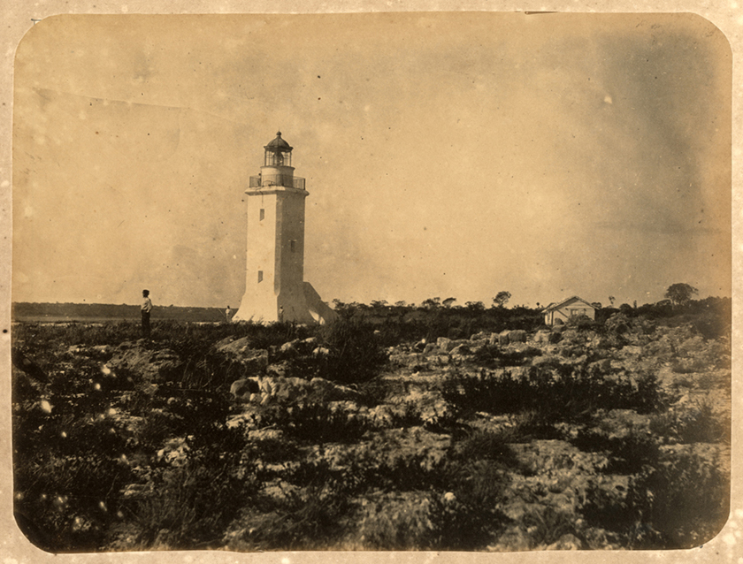 Faro de Villanueva, Bay of Cienfuegos, with the original square shaped design. From 