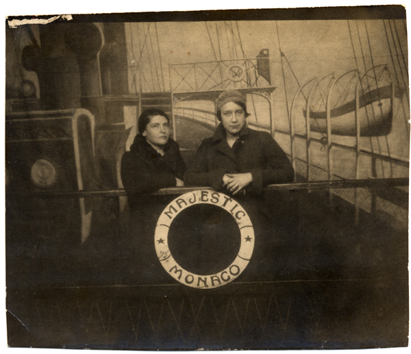 Amelia Pelaez and Lydia Cabrera en route to Europe aboard the Majestic Monaco, 1927. From the Lydia Cabrera Papers.